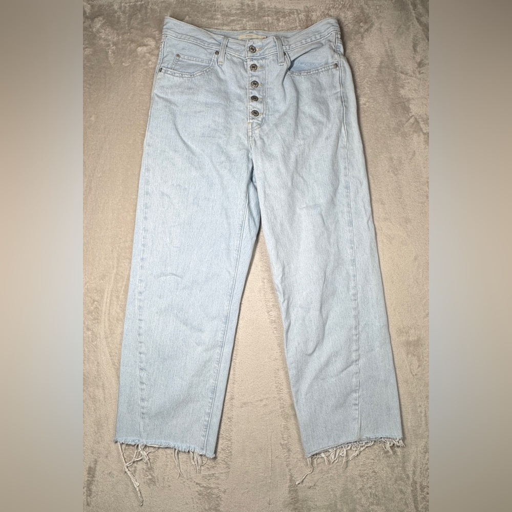 Levi's Light Blue High-Rise Wide Leg Jeans